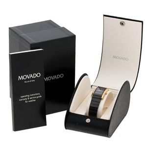 Movado Original Box, Case, & Info Booklet